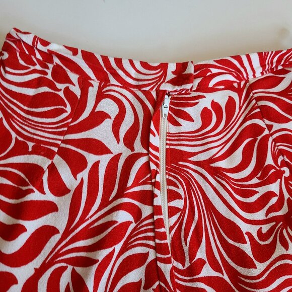 Vintage 60s high waisted red and white wide leg pants size XXS. 1960s mod pants. - Picture 3 of 10